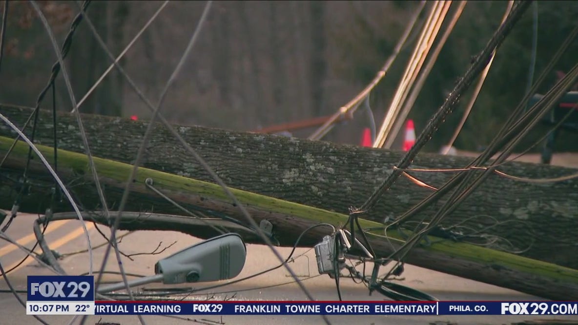 Delco residents still in dark after dangerous winds Sunday